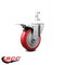 Service Caster 4 Inch Red Poly Wheel Swivel 7/8 Inch Square Stem Caster with Total Lock Brake SCC-SQTTL20S414-PPUB-RED-78 - alternate 2